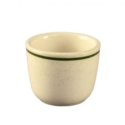 CAC China CES-45 4.5 Oz. American White Ceramic Emerald Chinese Style Tea Cup (3 Dozen Per Case)