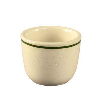 CAC China CES-45 4.5 Oz. American White Ceramic Emerald Chinese Style Tea Cup (3 Dozen Per Case)