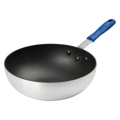 Winco ASFP-11NS 11" Dia. Round Aluminum Stir Fry Pan