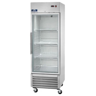 Arctic Air AGR23 27" W Stainless Steel One-Section Glass Door Reach-In Refrigerator