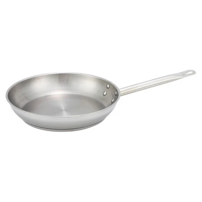 Winco SSFP-9 9.5" Stainless Steel and Aluminum Premium Fry Pan