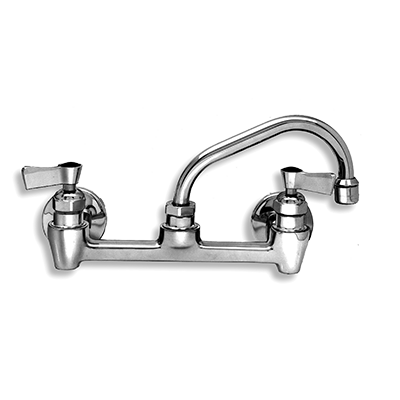 Fisher 53104 8" Adjustable Centers 6" Swing Spout 1/2" NPT Female Inlets Stainless Steel Faucet
