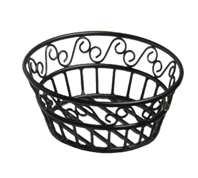 American Metalcraft BLSB80 8" Iron Black Round Bread Basket