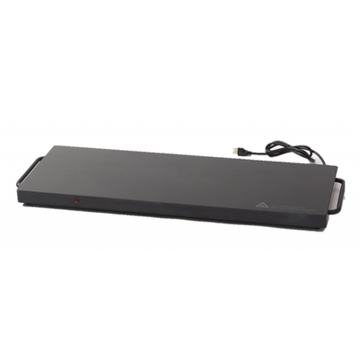 Spring USA ST-3915-T Warming Tray 38-1/2"W X 13-4/5"D X 2" Tall Large Black Titanium Body With Round Handles