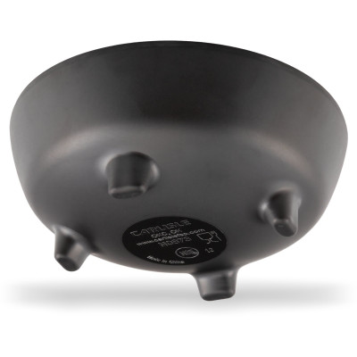 Carlisle 087303 3 3/4" Dia. Melamine Black Molcajete Salsa Dish - 48 per case