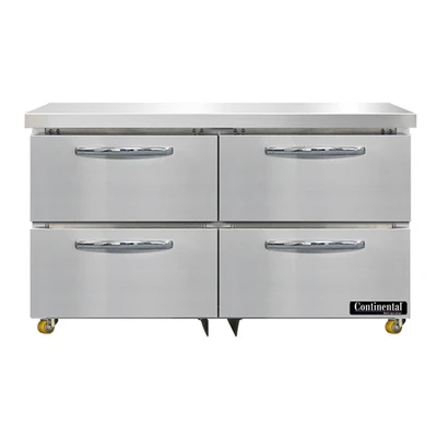 Continental Refrigerator SWF48N-U-D 48"W Two-Section Undercounter Freezer