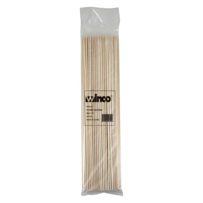 Winco WSK-12 12" Bamboo Skewers (100 Pcs Per Bag)