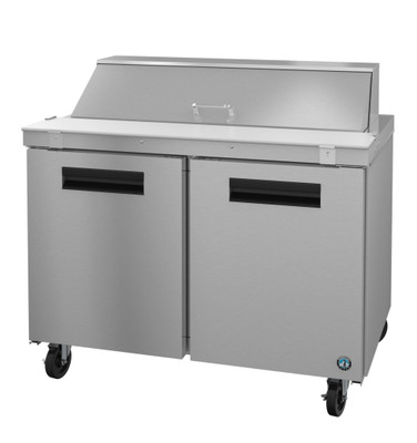 Hoshizaki SR48B-12 48" W Two-Section Two Door Reach-In Steelheart Series Sandwich Top Refrigerator