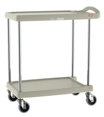 Metro MY1627-24G 31.5" W x 18.31" D x 35.5" H Gray Plastic Shelf myCart Series Utility Cart