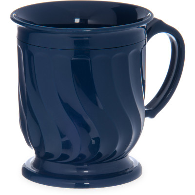 Dinex DX300050 Turnbury 8 oz Dark Blue Insulated Pedestal Base Mug