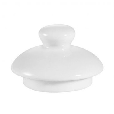 CAC China TPW-1-LID 2.5" Super White Porcelain Accessories Teapot Lid Only (3 Dozen Per Case)