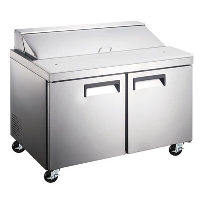 Admiral Craft USSL-2D/60 60" W 2-Section 2 Doors U-STAR Salad or Sandwich Refrigerated Prep Table - 6.4 Amps