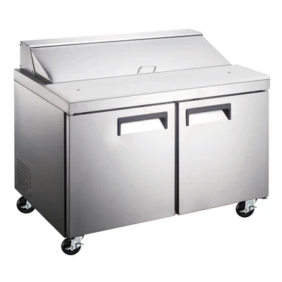 Admiral Craft USSL-2D/60 60" W 2-Section 2 Doors U-STAR Salad or Sandwich Refrigerated Prep Table - 6.4 Amps