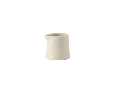 Tuxton BER-015 1-1/2 Oz. Ceramic American White/Eggshell Creamer (4 Dozen Per Case)