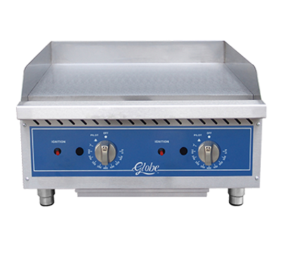 Globe GG24TG-NG 24" Natural Gas Countertop Griddle - 60,000 BTU
