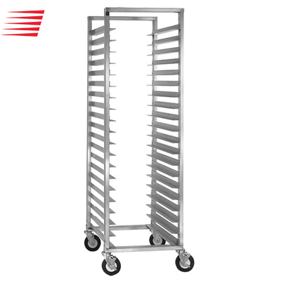 Cres Cor 2071820 69.75" H Aluminum Angle Ledge Full Height Open Sides Mobile Utility Rack