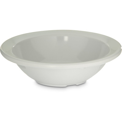 Carlisle KL80502 4 1/2" Dia. 4.75 Oz. Plastic White Kingline Rimmed Fruit Bowl
