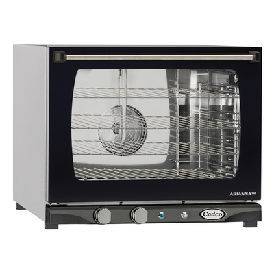 Cadco XAF-133 Stainless Steel 1 Deck Half Size Electric Convection Oven - 208-240 Volts 1-Ph