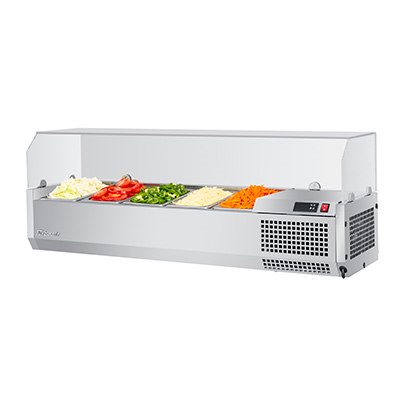 Turbo Air CTST-1200G-N E-Line Countertop Salad Table with clear hood 47-1/4&quot;