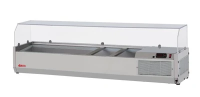 Turbo Air CTST-1200G-N E-Line Countertop Salad Table with clear hood 47-1/4"
