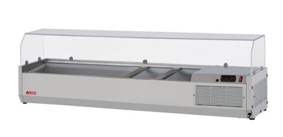 Turbo Air CTST-1200G-N E-Line Countertop Salad Table with clear hood 47-1/4"