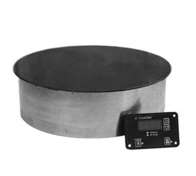 CookTek B652-RD Silenzio 13" W Aluminum Round Drop-In Tempered Glass Top Induction Buffet Warmer - 200-240 Volts