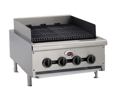 Wells HDCB-2430G 24" Natural Gas Countertop Charbroiler - 80,000 BTU