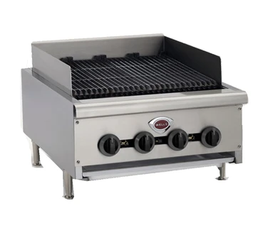 Wells HDCB-2430G 24" Natural Gas Countertop Charbroiler - 80,000 BTU