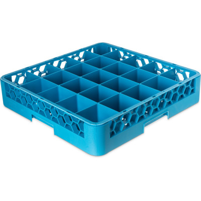 Carlisle RG2514 25 Compartments Polypropylene Blue OptiClean Dishwasher Glass Rack