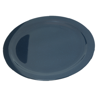 Carlisle 4350035 10 1/5" Dia. Round Melamine Cafe Blue Dallas Ware Dinner Plate