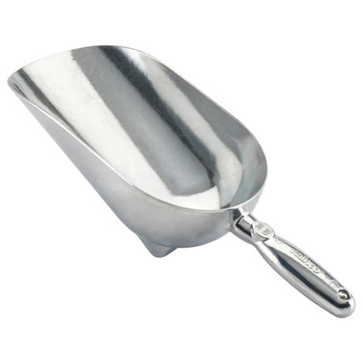 Winco AS-38 38 Oz. Round Bottom Aluminum Utility Scoop