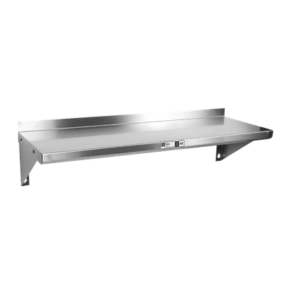 John Boos BHS1660 Shelf Wall-Mounted 60"W 1-1/2" Rear Up-Turn 18/300 Stainless Steel