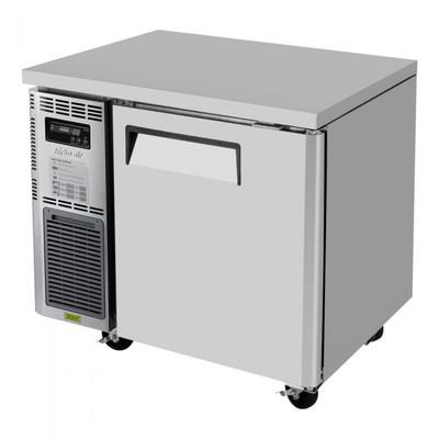 Turbo Air JUF-36-N 35.38"W One-Section Stainless Steel Door J Series Side Mount Undercounter Freezer