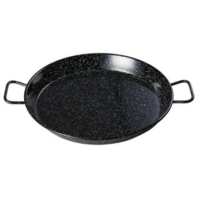 Winco CSPP-23E 23-5/8" Dia. Carbon Steel Round Paella Pan