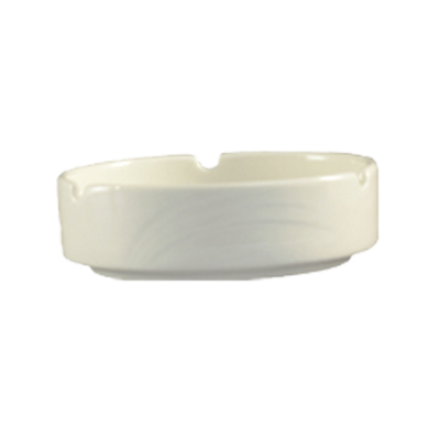CAC China GAD-AT 4.5" Dia. x 1" H Bone White Porcelain Round Garden State Ashtray (6 Dozen Per Case)
