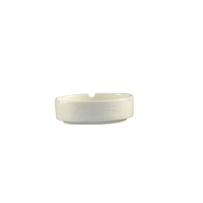 CAC China GAD-AT 4.5" Dia. x 1" H Bone White Porcelain Round Garden State Ashtray (6 Dozen Per Case)