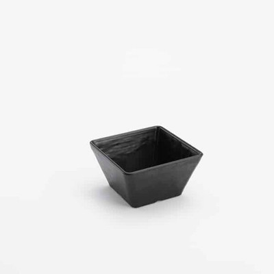 American Metalcraft FSMEL53 23 Oz. Plastic Black Square Bowl