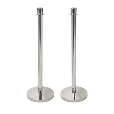 American Metalcraft RSLWCH Barrier Post & Base System 12.5" Dia. x 37.25" H