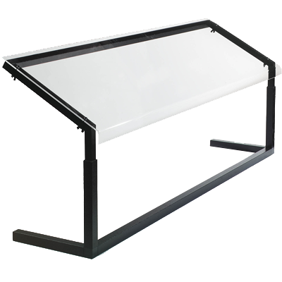Carlisle 926003 60"W Black Portable Sneeze Guard