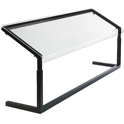 Carlisle 926003 60"W Black Portable Sneeze Guard