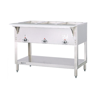 Duke E303SW-E 3 Pan Electric AeroHot Hot Food Station Open Shelf Base