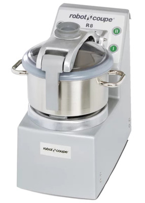 Robot Coupe R8 8 L. Stainless Steel Bowl with Handle Cutter and Mixer - 208-240 Volts, 3 HP