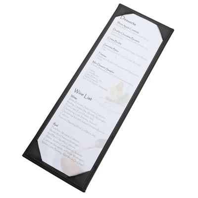Winco LMS-414BK Black Menu Cover