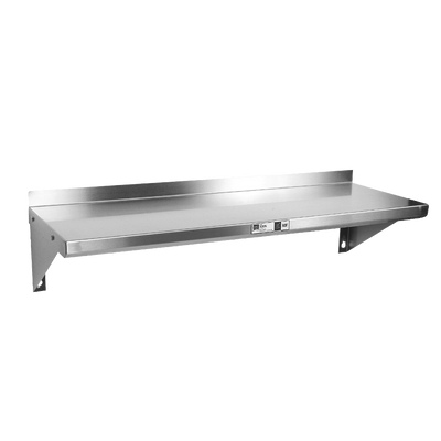 John Boos BHS1624 Shelf Wall-Mounted 24"W 1-1/2" Rear Up-Turn 18/300 Stainless Steel