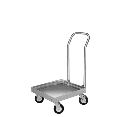 Cres Cor 5002020Z 20.63" W Aluminum Single Stack Platform Design Correctional Dish Rack Dolly