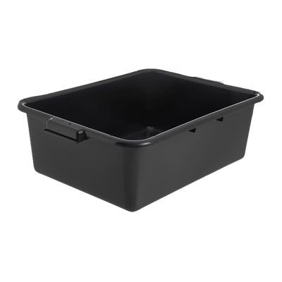 Carlisle N4401103 20" W x 15" D x 7" H Black Comfort Curve Tote Box
