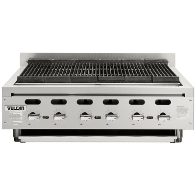 Vulcan VACB72-NG 72.5" W Natural Gas Stainless Steel Countertop Achiever Charbroiler - 221,000 BTU