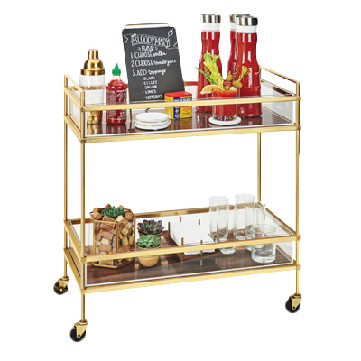 Cal-Mil 3719-49 Mid-Century Beverage Cart 27"