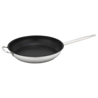 Winco SSFP-14NS 14.25" Stainless Steel and Aluminum Premium Fry Pan
