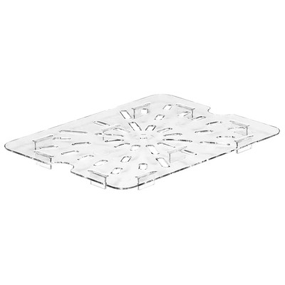 Cambro 20CWD135 Camwear 1/2 Size Clear PolyCarbonate Drain Shelf
